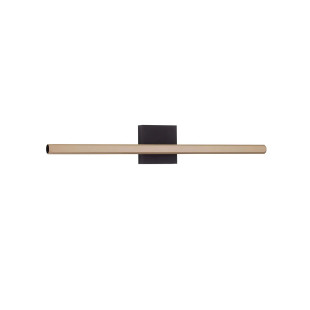 Kinkiet podłużny minimalistyczny Rappo 62cm LED 3000K IP54 złoty beż / czarny