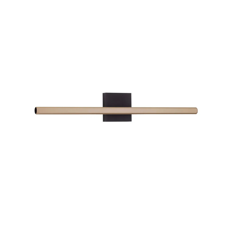 Kinkiet podłużny minimalistyczny Rappo 62cm LED 3000K IP54 złoty beż / czarny