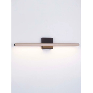Kinkiet podłużny minimalistyczny Rappo 62cm LED 3000K IP54 złoty beż / czarny