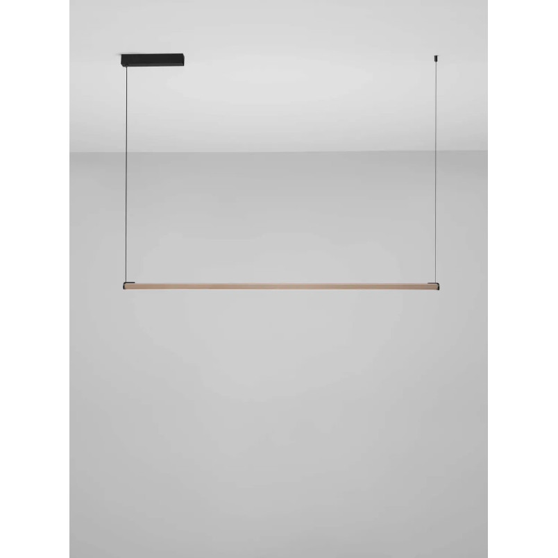 Lampa wisząca liniowa minimalistyczna Rappo 123cm LED 3000K szampańskie złoto