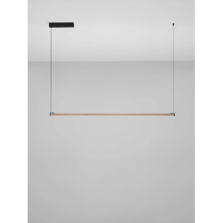 Lampa wisząca liniowa minimalistyczna Rappo 123cm LED 3000K szampańskie złoto