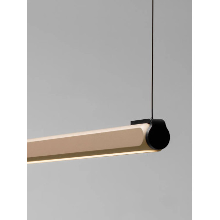 Lampa wisząca liniowa minimalistyczna Rappo 123cm LED 3000K szampańskie złoto