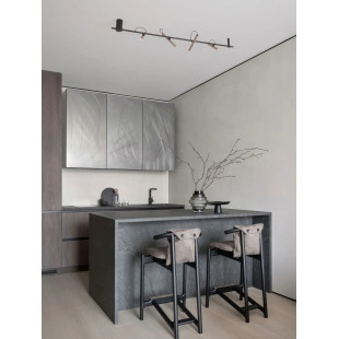 Reflektor sufitowy 4 punktowy z magnetycznymi reflektorkami Fodico LED 3000K 150cm czarny / szampański