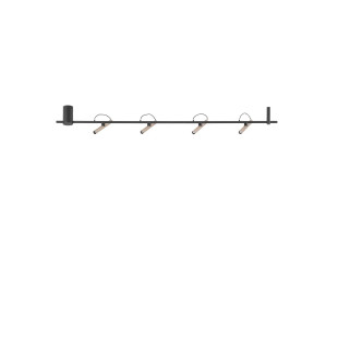 Reflektor sufitowy 4 punktowy z magnetycznymi reflektorkami Fodico LED 3000K 150cm czarny / szampański