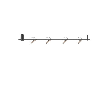 Reflektor sufitowy 4 punktowy z magnetycznymi reflektorkami Fodico LED 3000K 150cm czarny / szampański