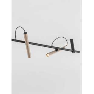 Reflektor sufitowy 4 punktowy z magnetycznymi reflektorkami Fodico LED 3000K 150cm czarny / szampański
