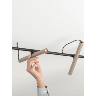 Reflektor sufitowy 4 punktowy z magnetycznymi reflektorkami Fodico LED 3000K 150cm czarny / szampański