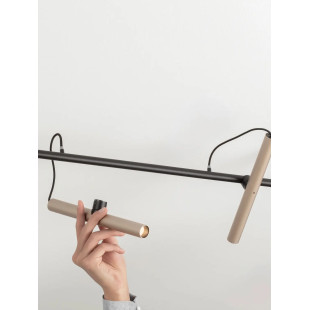 Reflektor sufitowy 4 punktowy z magnetycznymi reflektorkami Fodico LED 3000K 150cm czarny / szampański