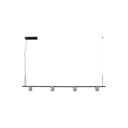 Lampa wisząca podłużna z 4 reflektorkami Arola 150cm LED 3000K beżowe złoto