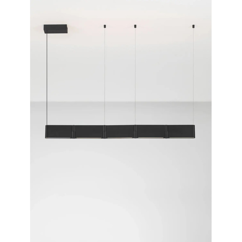 Lampa wisząca podłużna regulowana Torro 124cm LED 3000K czarna