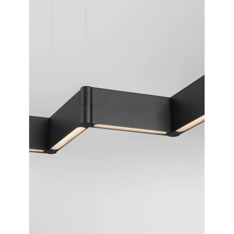 Lampa wisząca podłużna regulowana Torro 124cm LED 3000K czarna