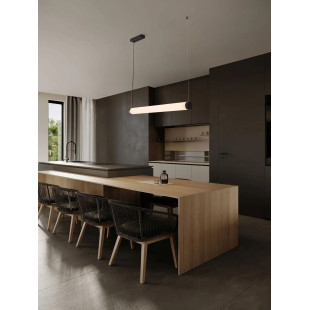 Lampa wisząca tuba podłużna ze ściemniaczem triac Fonto 98,5cm LED 3000K czarna