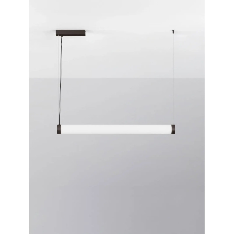 Lampa wisząca tuba podłużna ze ściemniaczem triac Fonto 98,5cm LED 3000K czarna