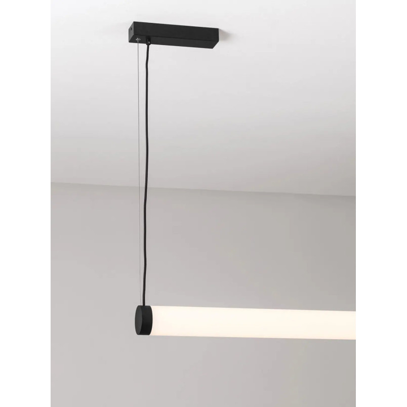 Lampa wisząca tuba podłużna ze ściemniaczem triac Fonto 98,5cm LED 3000K czarna