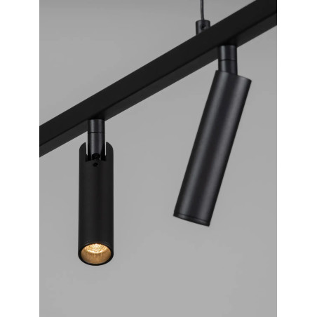 Lampa wisząca podłużna z reflektorkami Tondo 110cm  LED 3000K czarna
