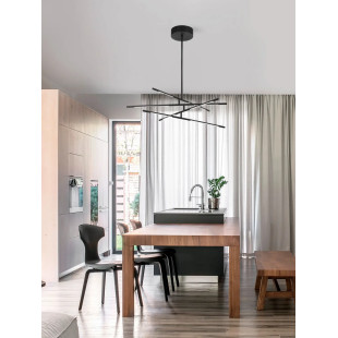 Lampa sufitowa 4 punktowa regulowana - ściemniacz triac Darren 84cm LED 3000K czarna