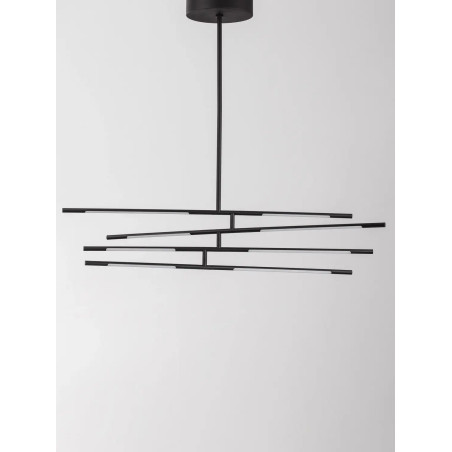 Lampa sufitowa 4 punktowa regulowana - ściemniacz triac Darren 84cm LED 3000K czarna