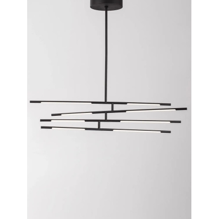 Lampa sufitowa 4 punktowa regulowana - ściemniacz triac Darren 84cm LED 3000K czarna