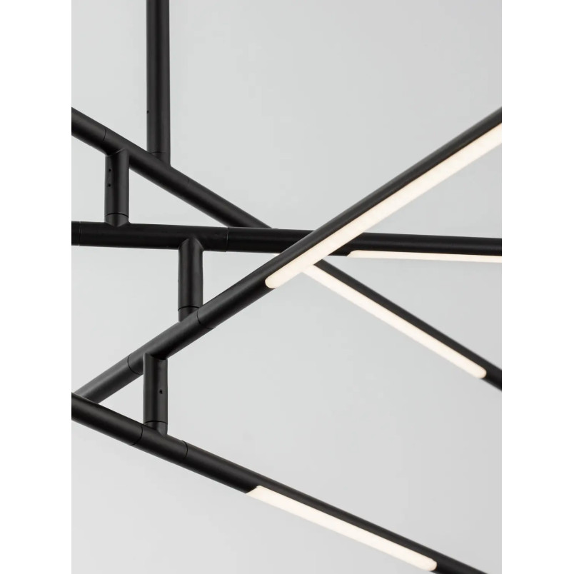 Lampa sufitowa 4 punktowa regulowana - ściemniacz triac Darren 84cm LED 3000K czarna