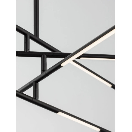 Lampa sufitowa 4 punktowa regulowana - ściemniacz triac Darren 84cm LED 3000K czarna