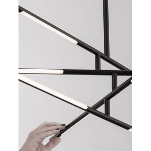 Lampa sufitowa 4 punktowa regulowana - ściemniacz triac Darren 84cm LED 3000K czarna