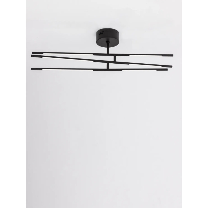Plafon 3 punktowy regulowany ze ściemniaczem triac Darren 84cm LED 3000K czarny