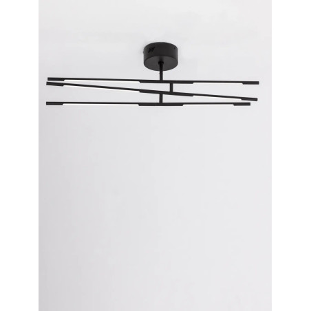 Plafon 3 punktowy regulowany ze ściemniaczem triac Darren 84cm LED 3000K czarny