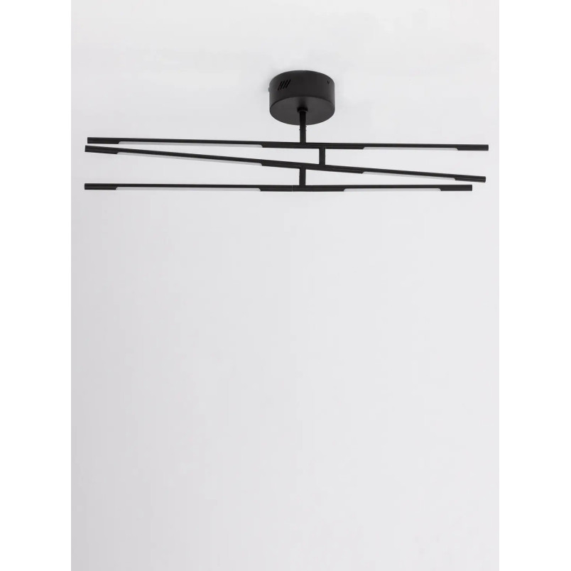 Plafon 3 punktowy regulowany ze ściemniaczem triac Darren 84cm LED 3000K czarny