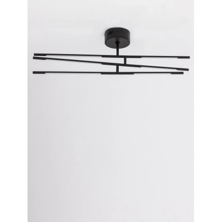 Plafon 3 punktowy regulowany ze ściemniaczem triac Darren 84cm LED 3000K czarny