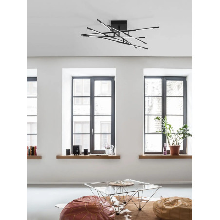 Plafon 3 punktowy regulowany ze ściemniaczem triac Darren 94cm LED 3000K czarny