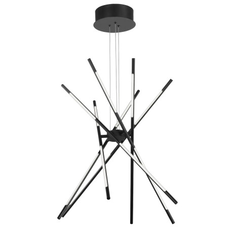 Lampa wisząca 6 punktowa regulowana z pilotem Darren 85cm LED 3000K czarna