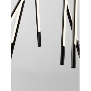 Lampa wisząca 6 punktowa regulowana z pilotem Darren 85cm LED 3000K czarna