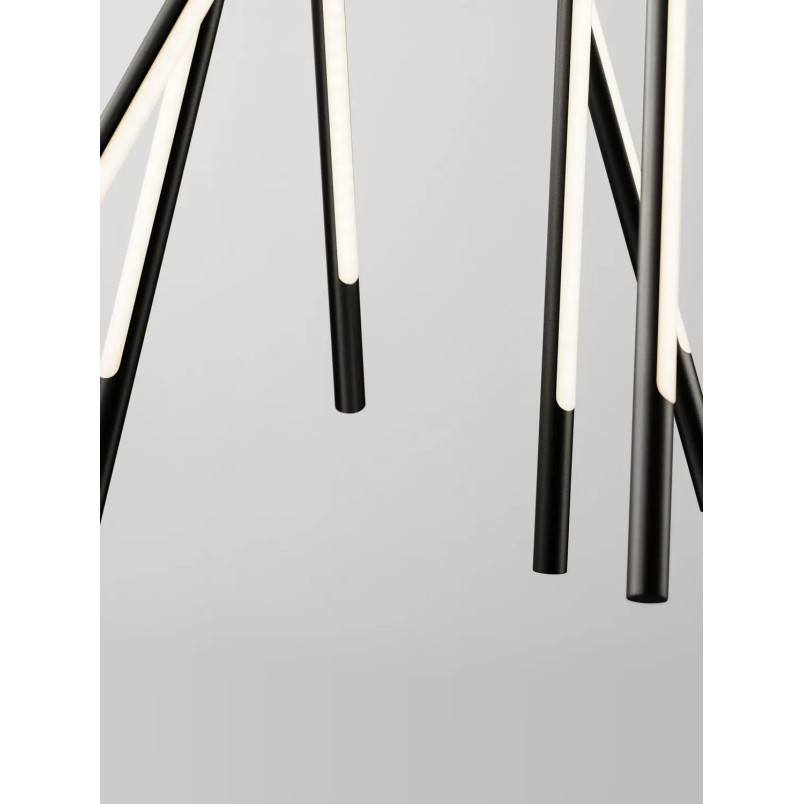 Lampa wisząca 6 punktowa regulowana z pilotem Darren 85cm LED 3000K czarna