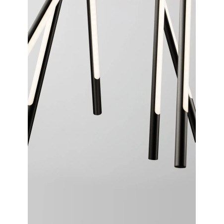 Lampa wisząca 6 punktowa regulowana z pilotem Darren 85cm LED 3000K czarna