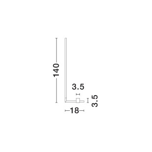 Lampa podłogowa minimalistyczna regulowana Darren H140cm LED 3000K czarna