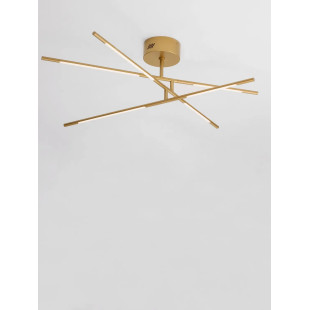 Plafon 3 punktowy regulowany ze ściemniaczem triac Darren 84cm LED 3000K złoty mosiądz