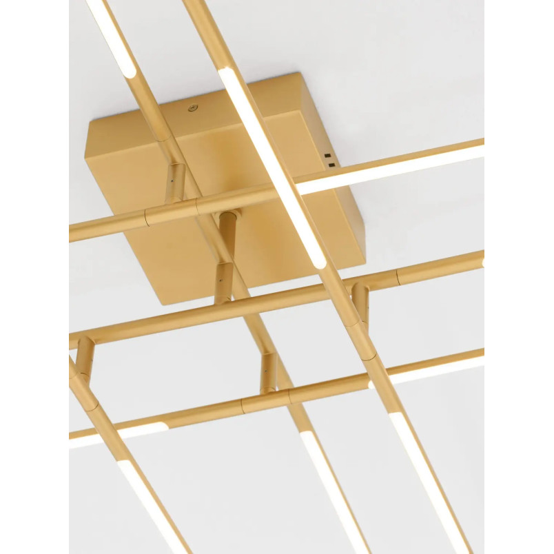 Plafon 3 punktowy regulowany ze ściemniaczem triac Darren 94cm LED 3000K złoty mosiądz