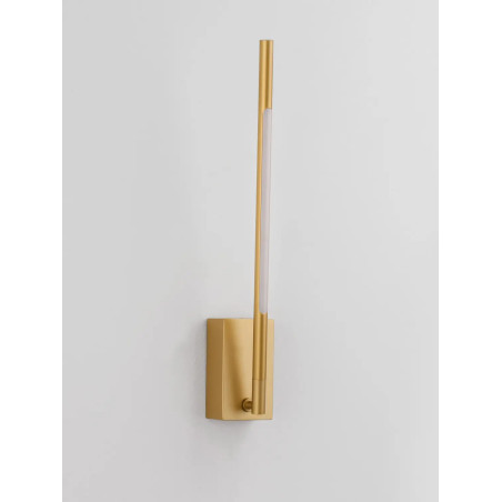 Kinkiet pionowy regulowany Darren 37cm LED 3000K złoty mosiądz