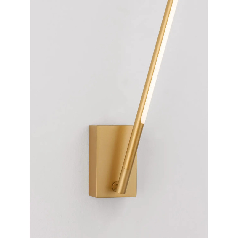 Kinkiet pionowy regulowany Darren 37cm LED 3000K złoty mosiądz