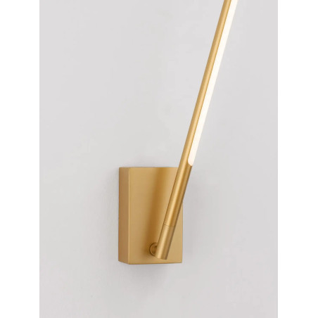 Kinkiet pionowy regulowany Darren 37cm LED 3000K złoty mosiądz