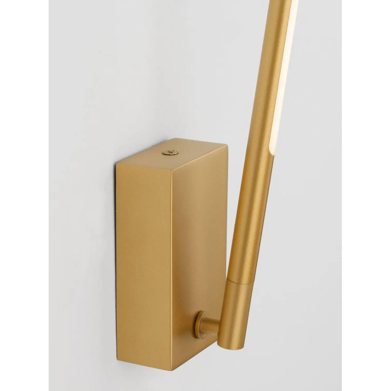 Kinkiet pionowy regulowany Darren 37cm LED 3000K złoty mosiądz
