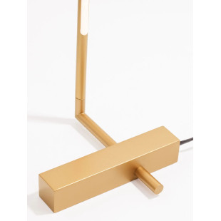 Lampa podłogowa minimalistyczna regulowana Darren H140cm LED 3000K złoty mosiądz