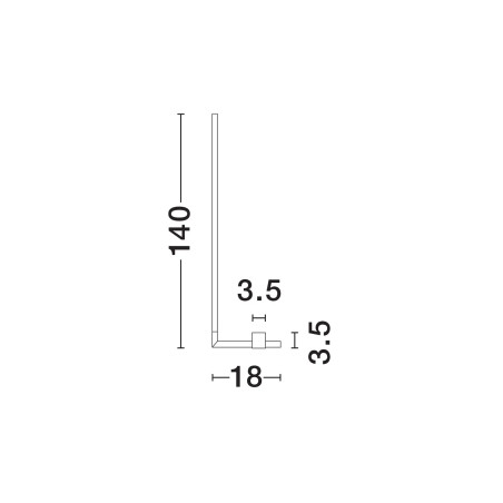 Lampa podłogowa minimalistyczna regulowana Darren H140cm LED 3000K złoty mosiądz