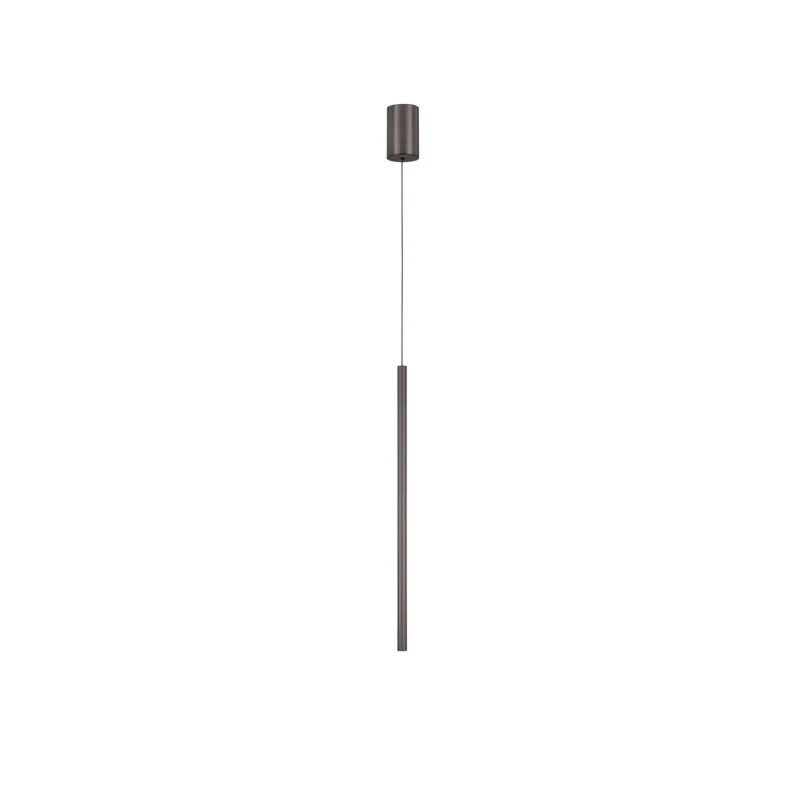 Lampa wisząca tuba ryflowana Ripp LED CCT 2700-3000-4000K 2cm H60cm perłowy czarny