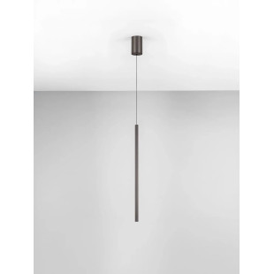 Lampa wisząca tuba ryflowana Ripp LED CCT 2700-3000-4000K 2cm H60cm perłowy czarny