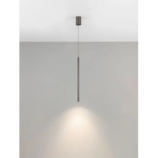 Lampa wisząca tuba ryflowana Ripp LED CCT 2700-3000-4000K 2cm H60cm perłowy czarny
