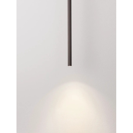 Lampa wisząca tuba ryflowana Ripp LED CCT 2700-3000-4000K 2cm H60cm perłowy czarny
