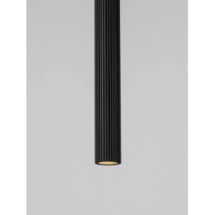Lampa wisząca tuba ryflowana Ripp LED CCT 2700-3000-4000K 2cm H60cm czarna