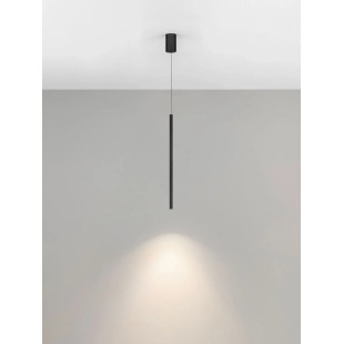 Lampa wisząca tuba ryflowana Ripp LED CCT 2700-3000-4000K 2cm H60cm czarna