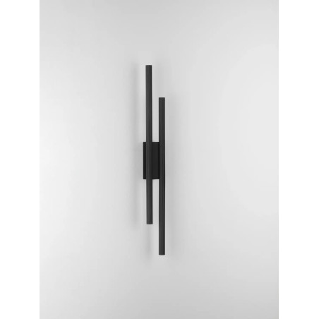Kinkiet podwójny ryflowany Ripp LED CCT 2700-3000-4000K 60cm czarny